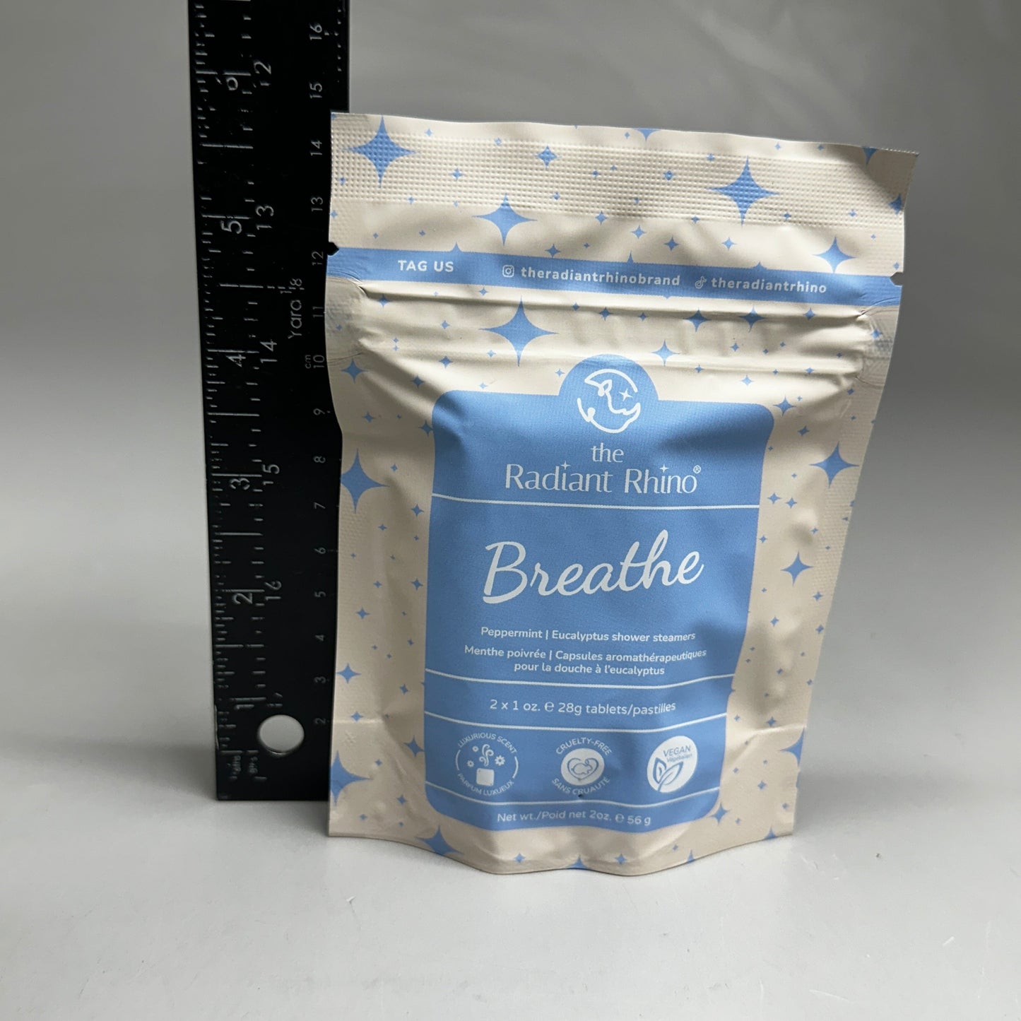 ZA@ THE RADIANT RHINO (6 PACK) Breathe Peppermint Eucalyptus Shower Steamers 2 Tablets Each A