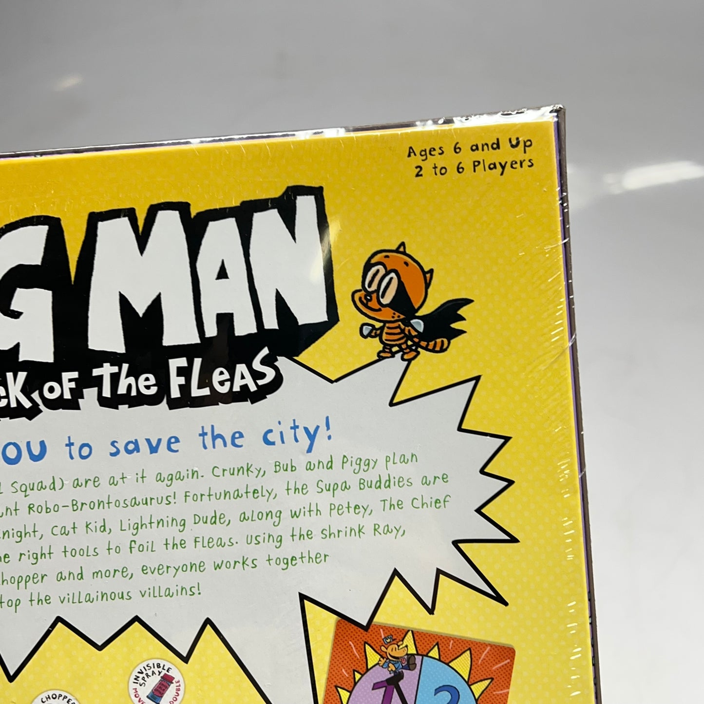 ZA@ UNIVERSITY GAMES Dog Man: Attack of the Fleas Board Game Ages 6 & UP 2-6 Players