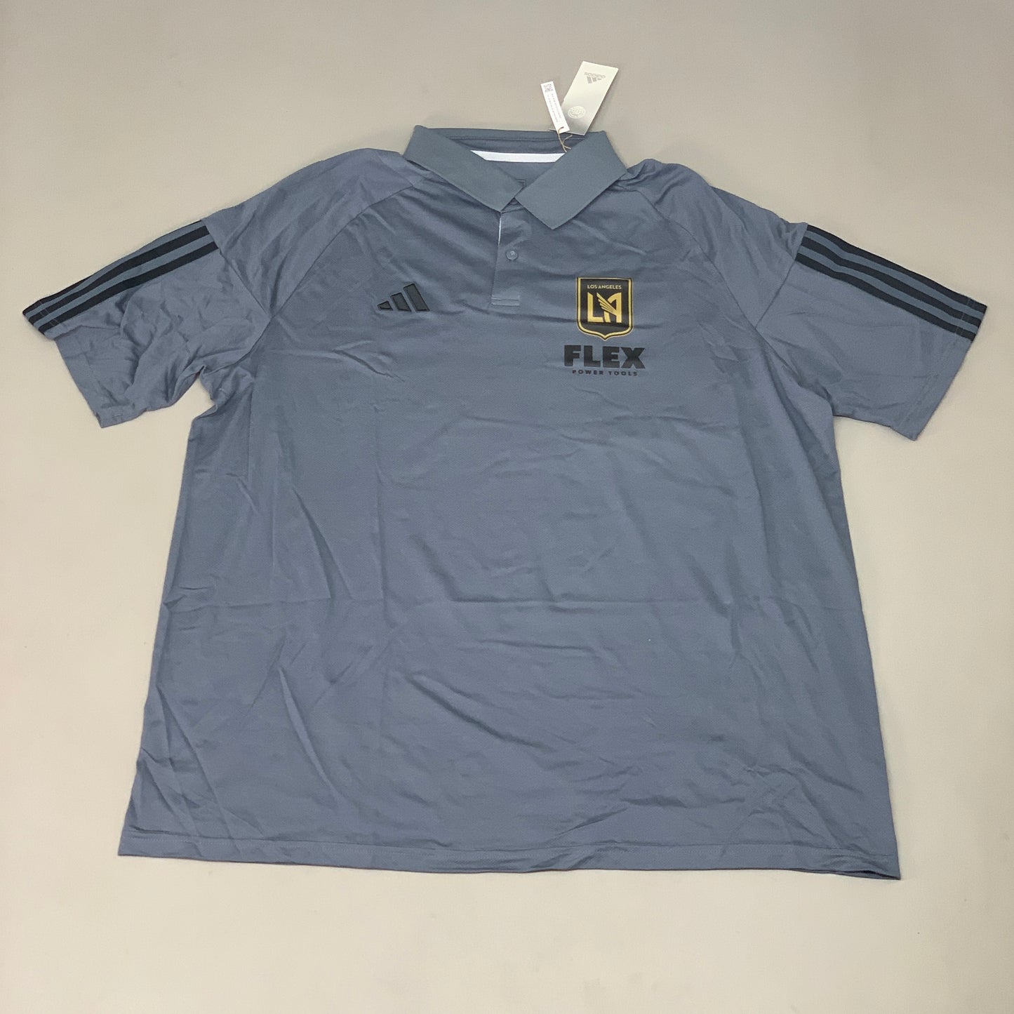 ADIDAS Los Angeles Football Club Training Polo Short Sleeve Grey 2XL 23709685