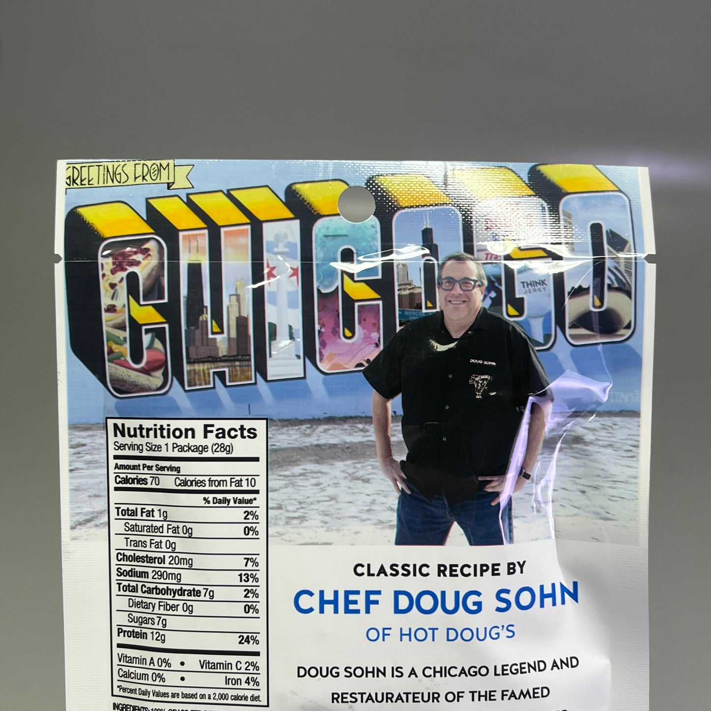 THINK (10 PACK) Gluten Free Grass Fed Classic Flavor Beef Jerky 1 Oz BB 11/26