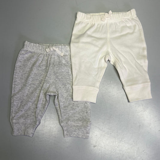 CARTERS (SET OF 2) Cotton Jogger Pants Baby's 3M Heather Grey/Ivory 1S992310