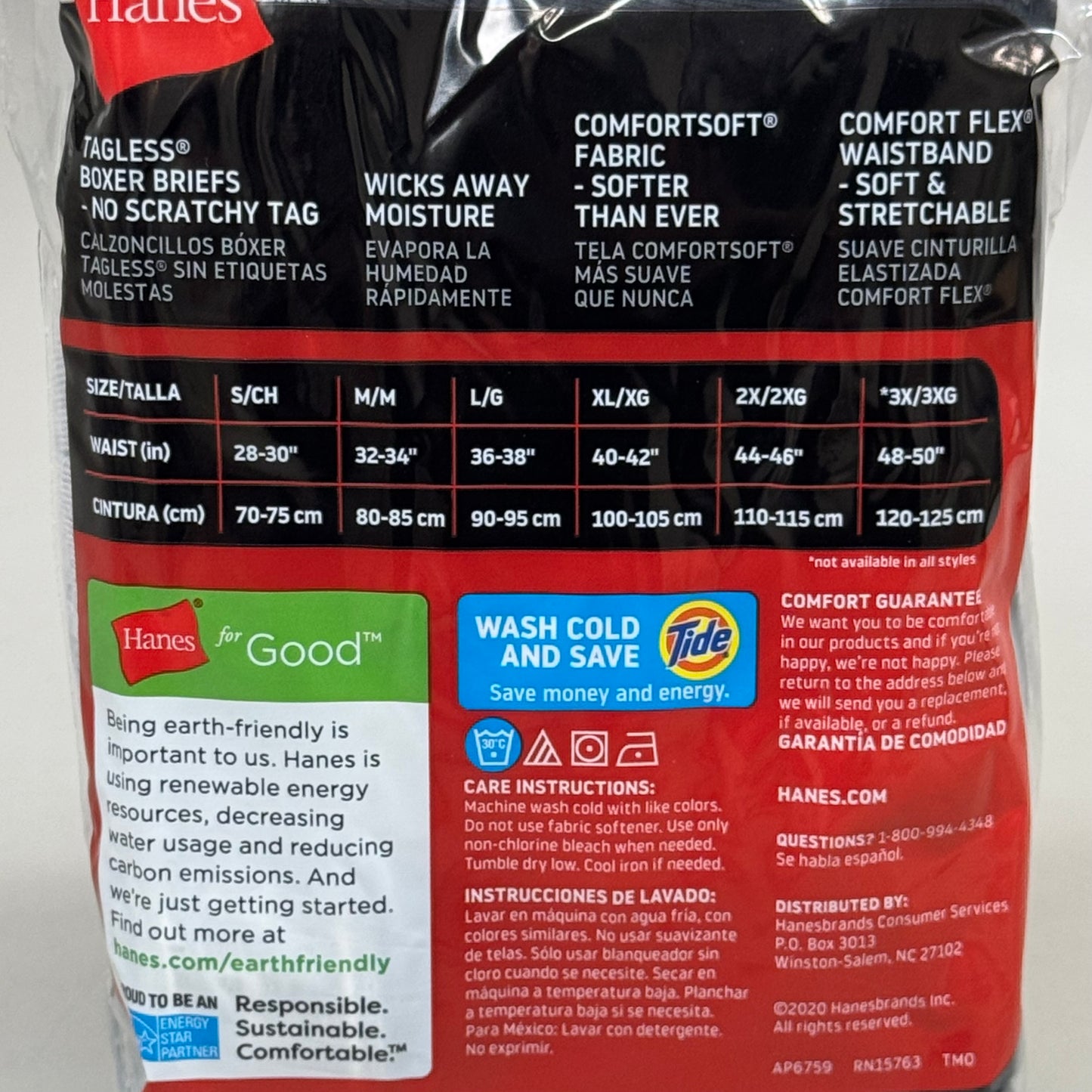 HANES (3 PACK!) Men's Cool Comfort Boxer Briefs Sz M 32-34" Black/Grey 2349A3