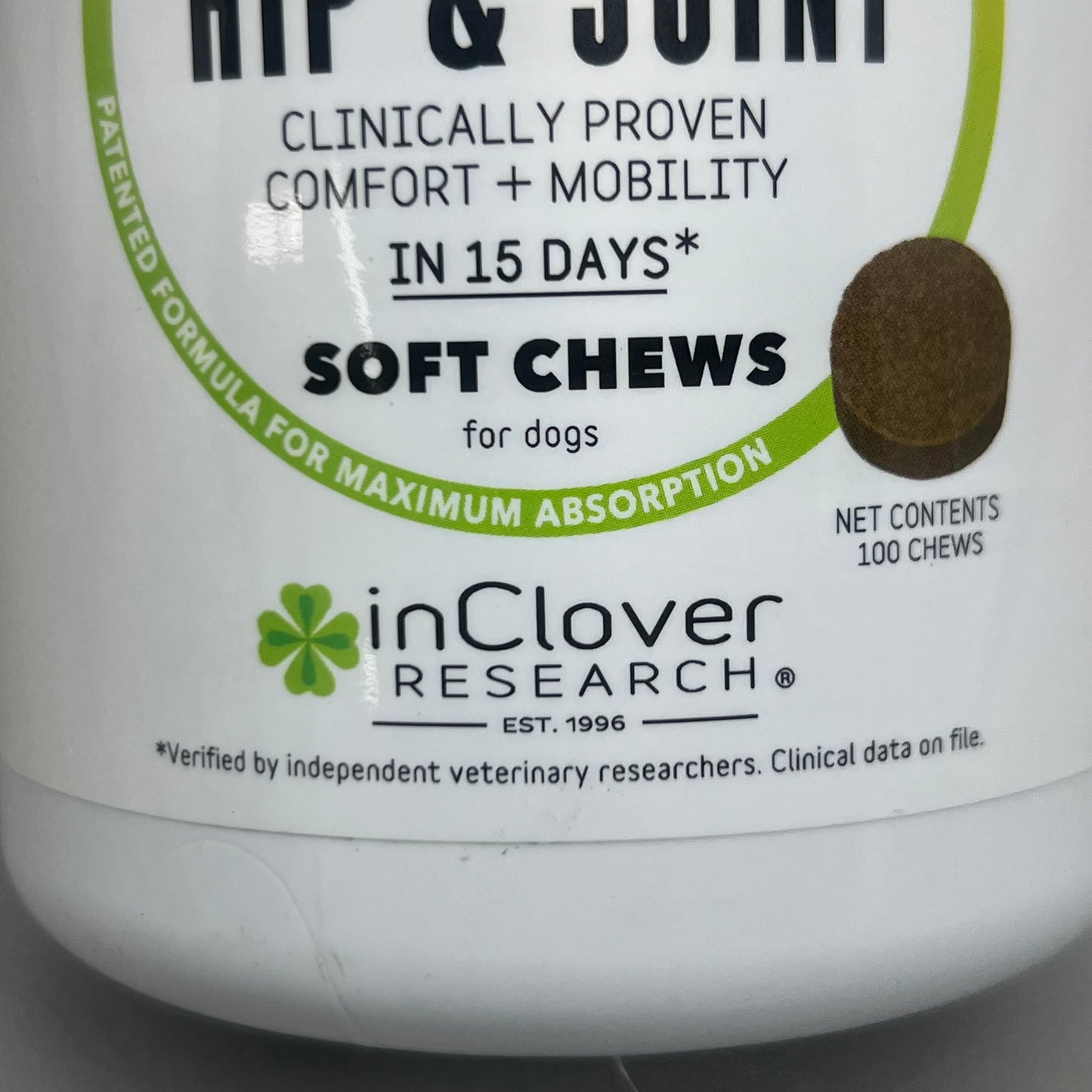 CONNECTIN Hip & Joint Clinically Proven Comfort + Mobility Dog Supplement Soft Chews 08/25