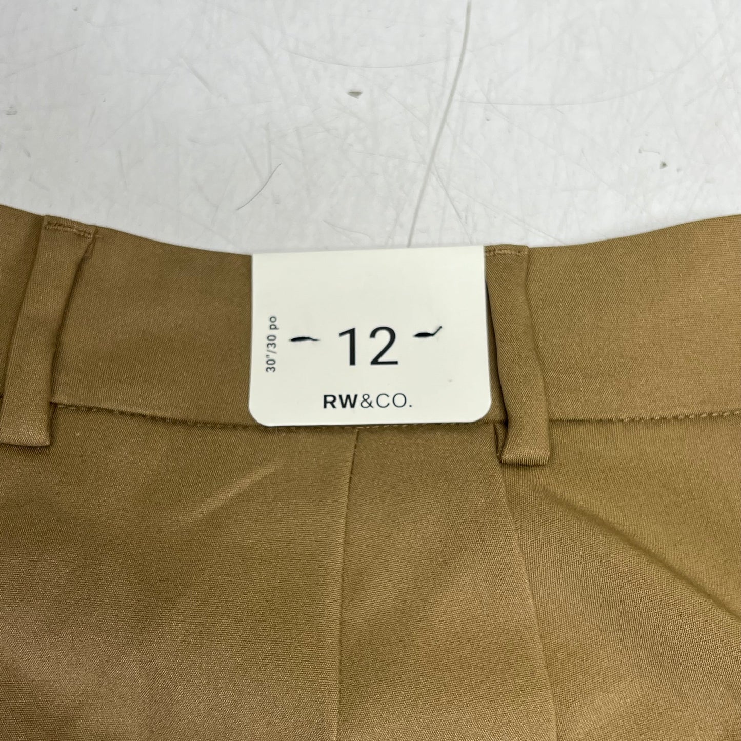 RW & CO High-rise Wide-leg Signature Fit Pant Women's Sz 12 Peanut Butter 493113