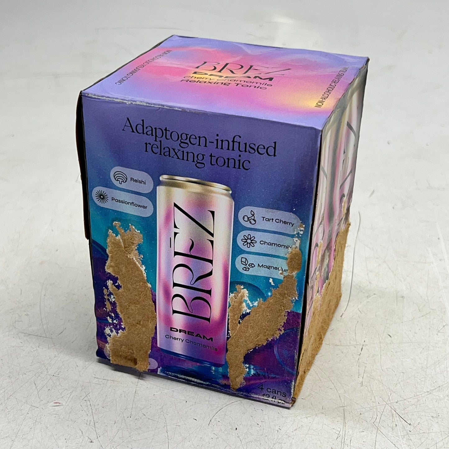 ZA@ BREZ (4 PACK) Dreams Cherry Chamomile Relaxing Tonic Non-alcoholic 12 Fl Oz  B|B 12/26 (As-Is)