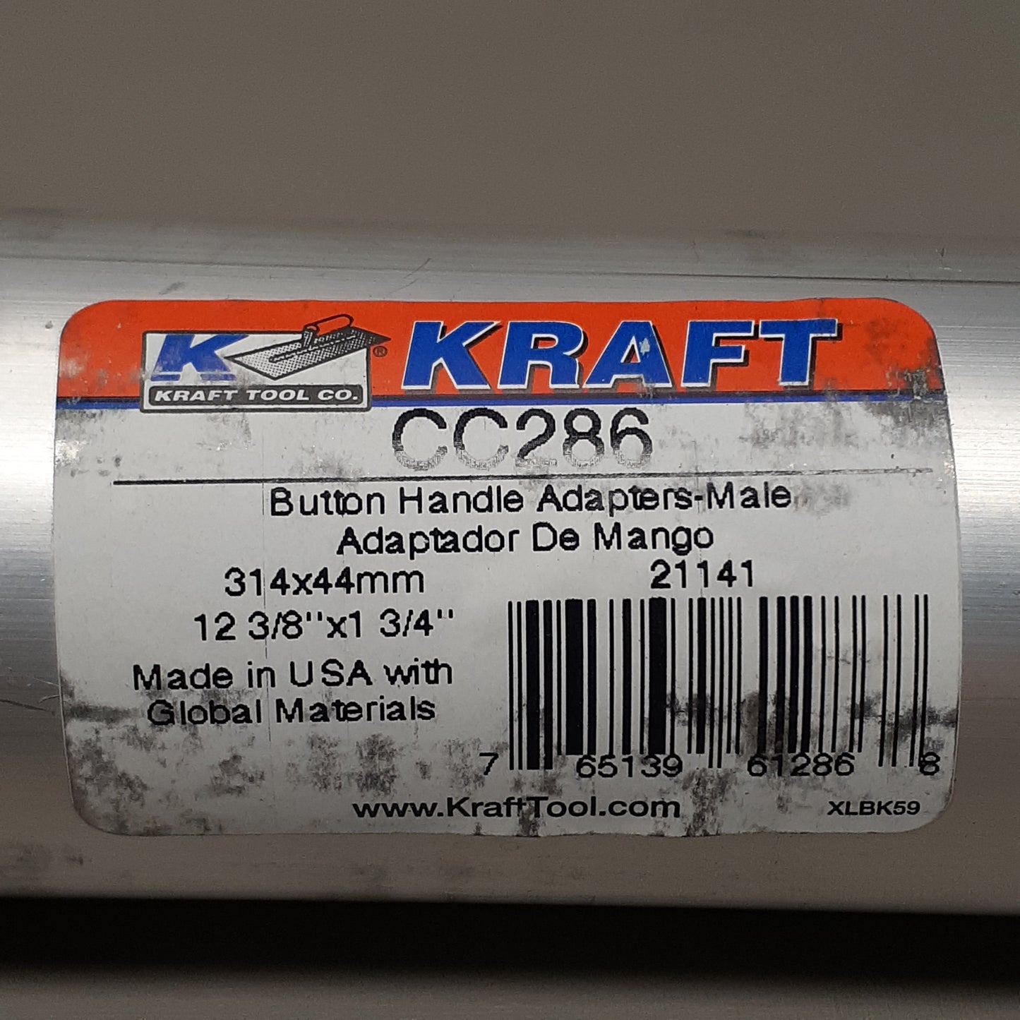KRAFT TOOL CO. 1.75" Diameter Button to Male Thread Adapter (Lightly Used)
