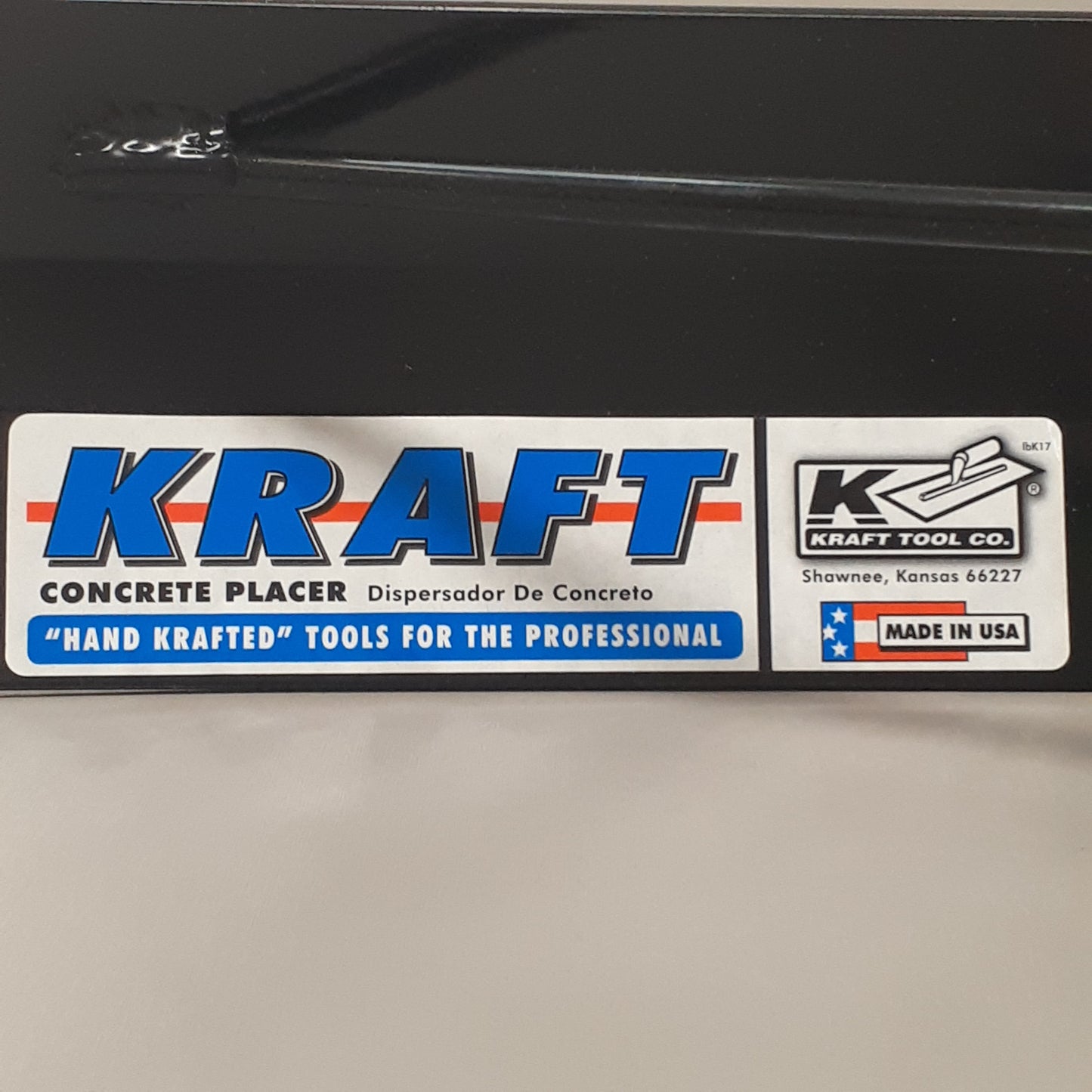 KRAFT TOOL CO. 19.5" x 4" Lightweight Aluminum Concrete Spreader with Hook with Handle (New)