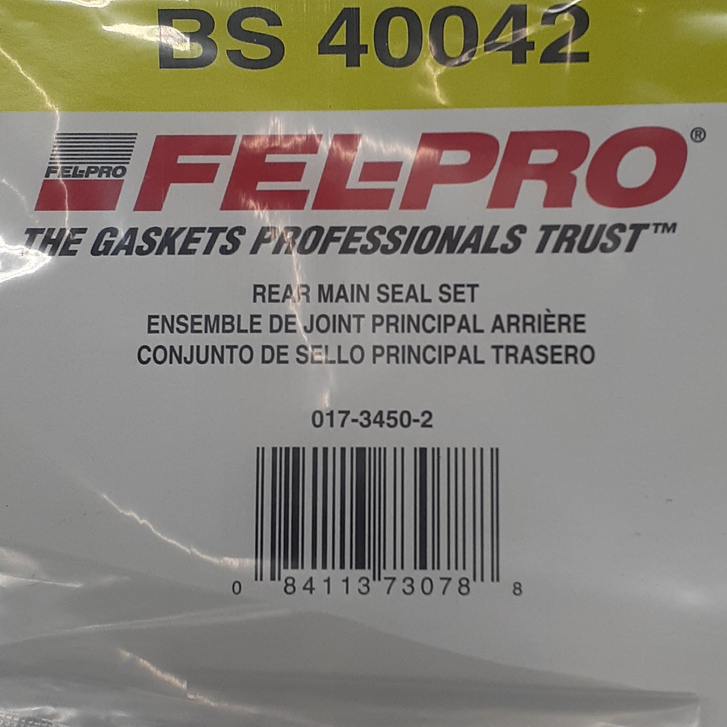 FEL-PRO Rear Main Seal Set BS40042 (New)