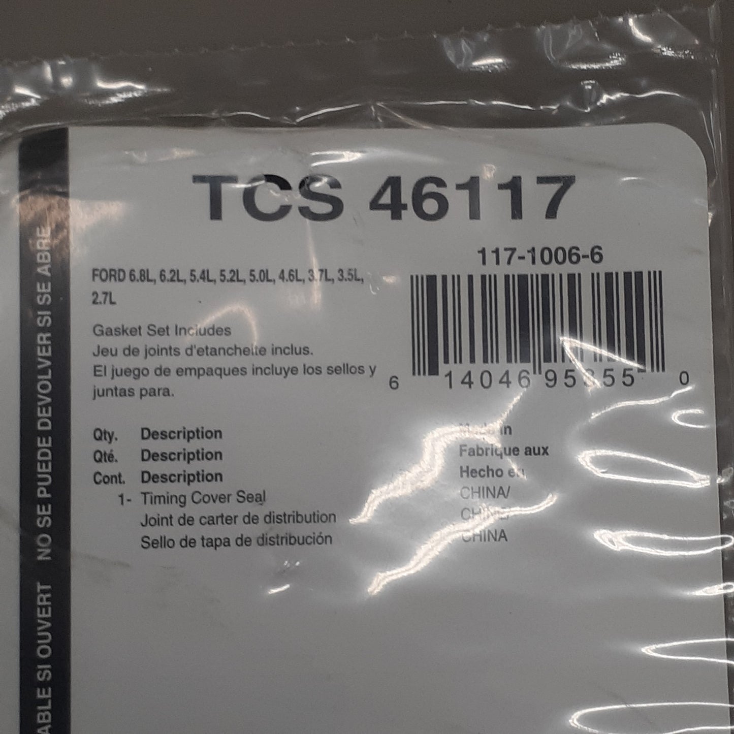 FEL-PRO Crankshaft Front Seal Set TCS46117 (New)