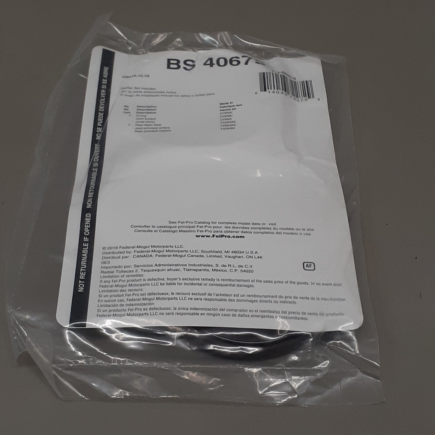 FEL-PRO Rear Main Seal Set BS40675 (New)