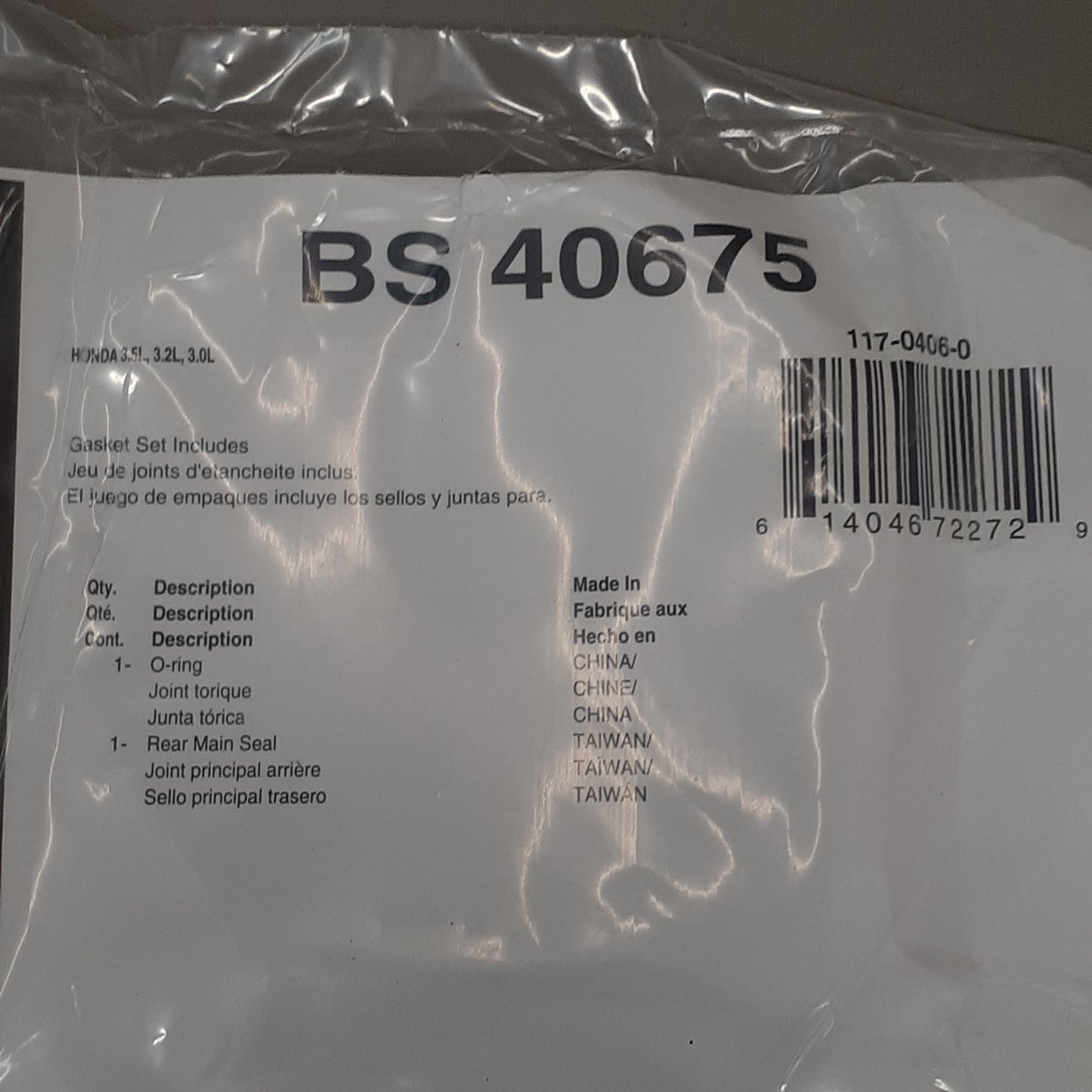 FEL-PRO Rear Main Seal Set BS40675 (New)