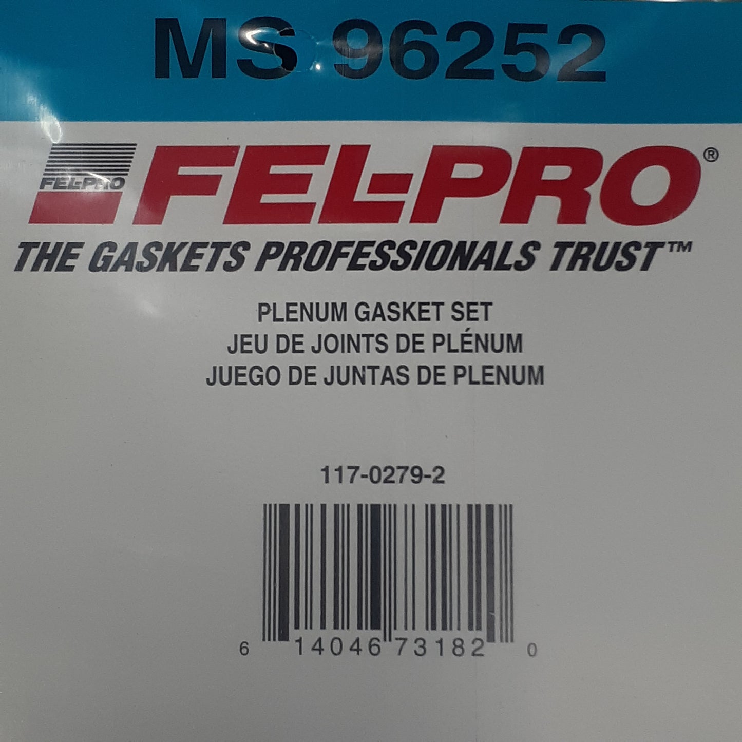 FEL-PRO 2-Pack! Plenum Gasket Set MS96252 (New)