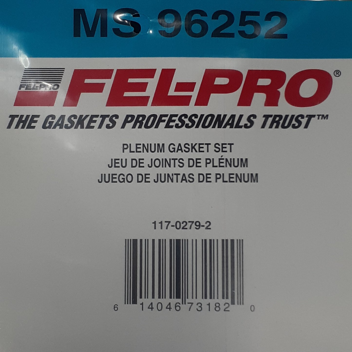 FEL-PRO Plenum Gasket Set MS96252 (New)