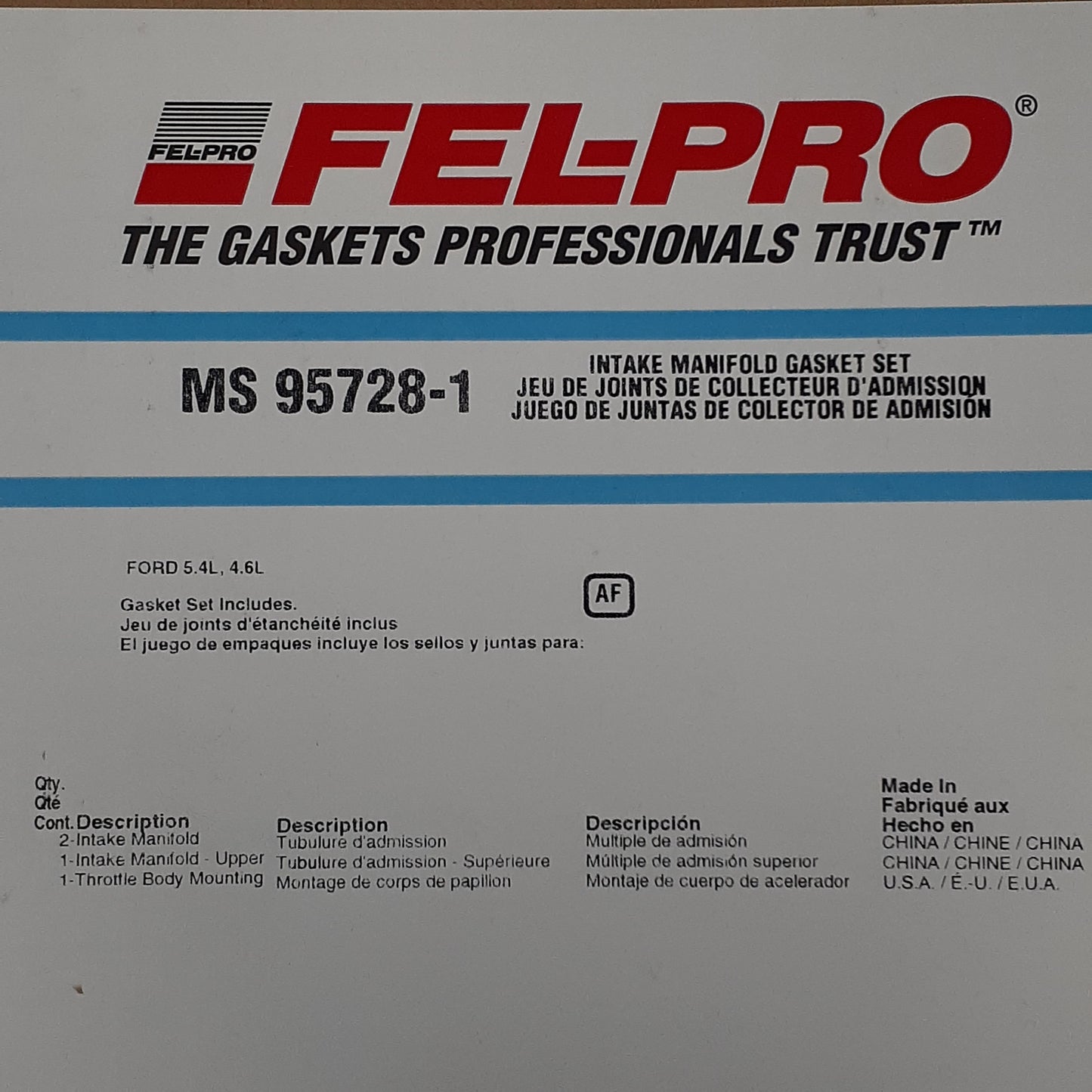 FEL-PRO Intake Manifold Gasket MS95728-1 (New)