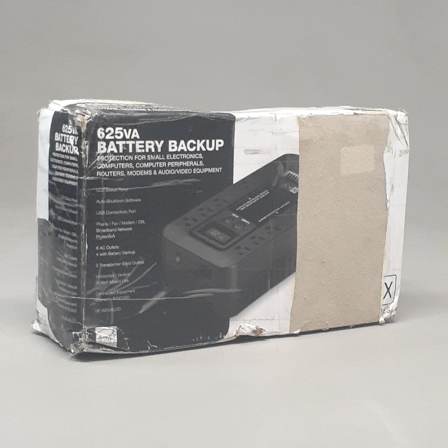W BOX Battery Backup Standby UPS, 625VA, 390W (New)
