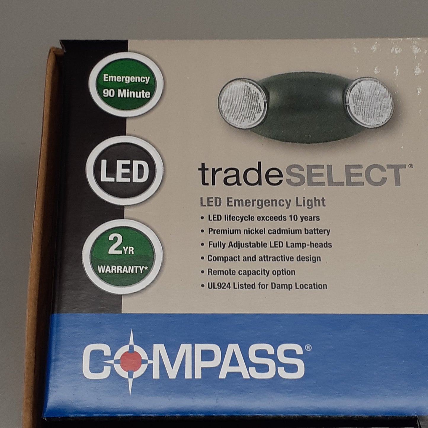 HUBBELL LOT OF 3! CU2 Series 2 Head LED Emergency Lighting Unit (New)