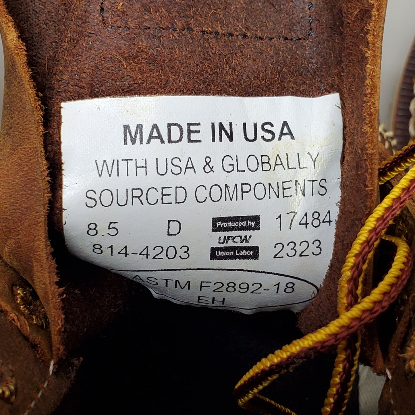 THOROGOOD American Heritage 6" Wedge Mens Soft Toe Work Boots Sz 8.5 W D 814-4203 (New)