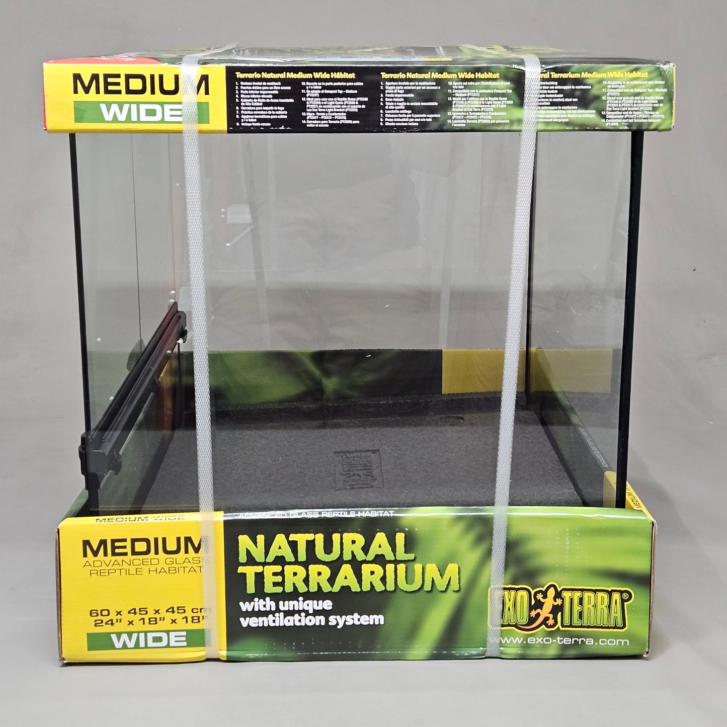 EXO-TERRA Natural Terrarium Reptile Habitat Medium-Wide 24" x 18" x 18"  (New)