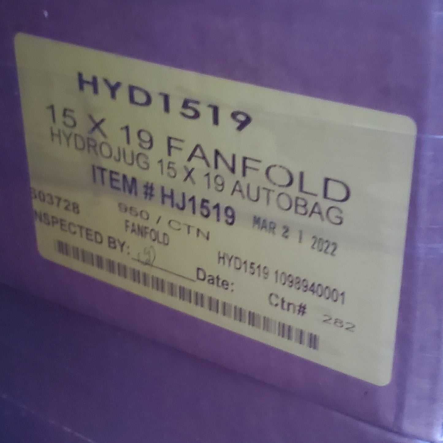 Box of 950 Autobags Fanfold Poly Bags for Shipping and Packaging 15"X19" HYD1519 (New Other Adv. HydroJug)