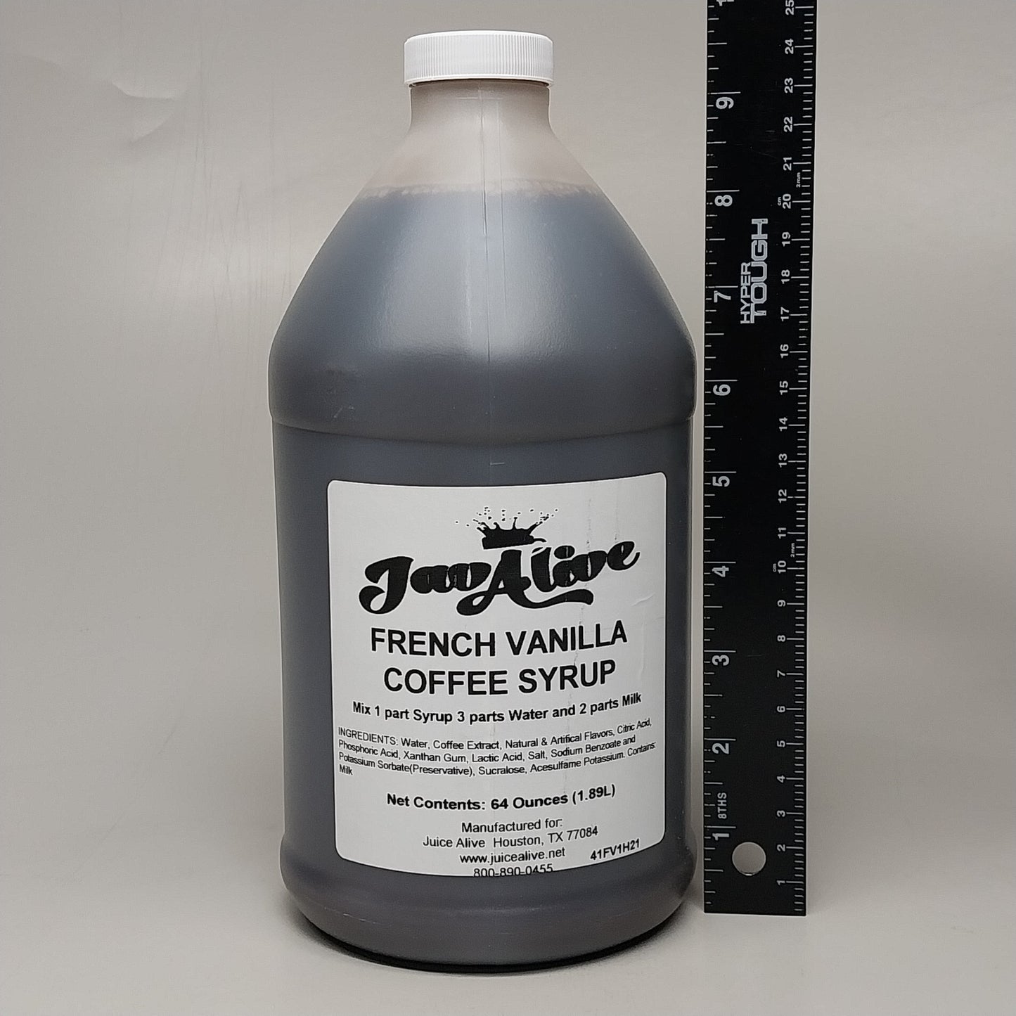 JAVALIVE (6 PACK) French Vanilla Coffee Syrup 64 oz each BB 08/26