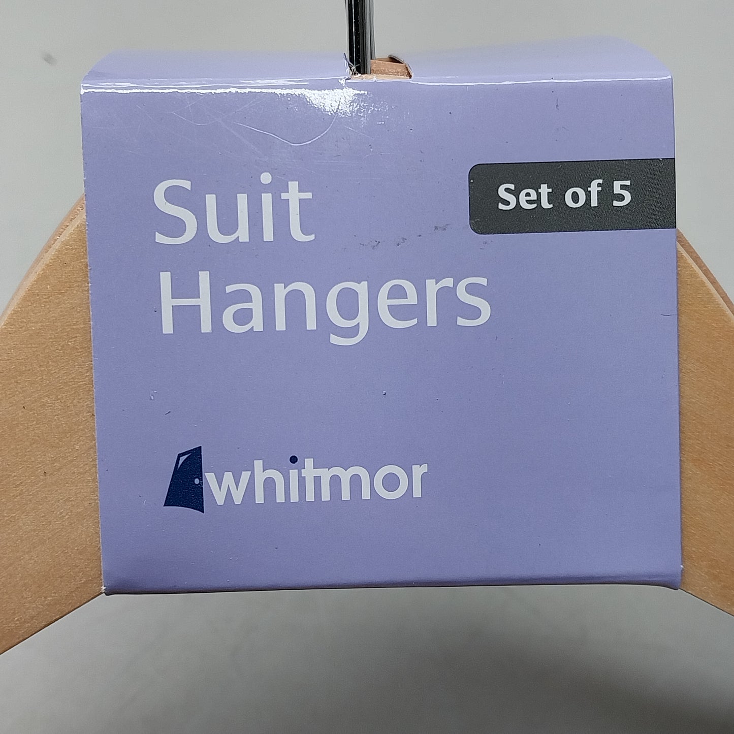 WHITMOR Suit Hangers 10 Hangers (2 Packs of 5) Hardwood 6942-715 (New)