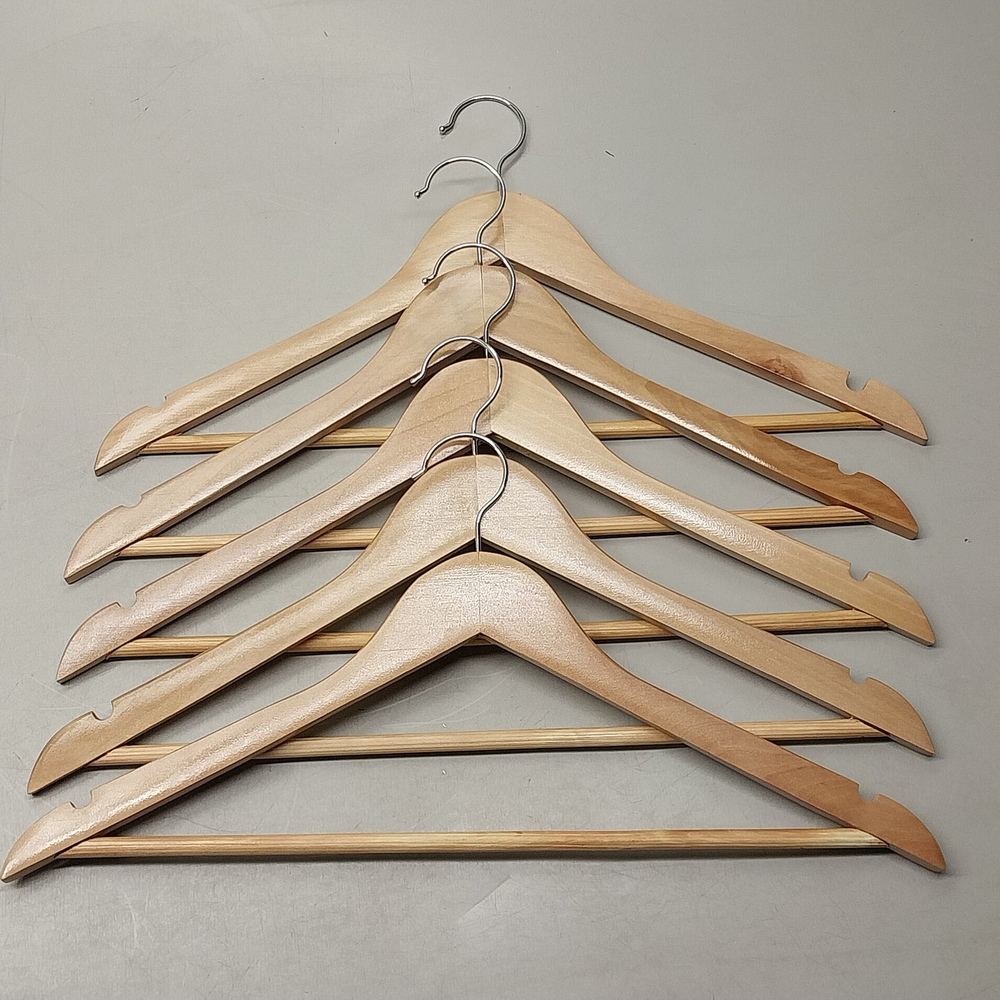 WHITMOR Suit Hangers 10 Hangers (2 Packs of 5) Hardwood 6942-715 (New)