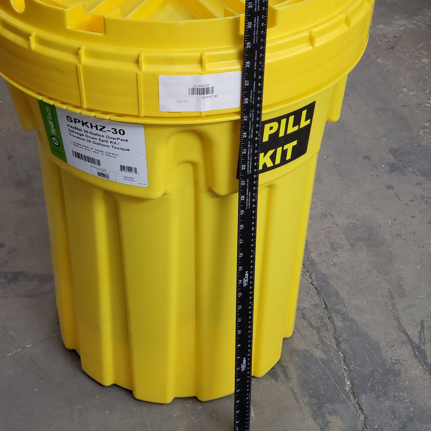 SPILLTECH HazMat 30-Gallon OverPack Salvage Drum Spill Kit SPKHZ-30