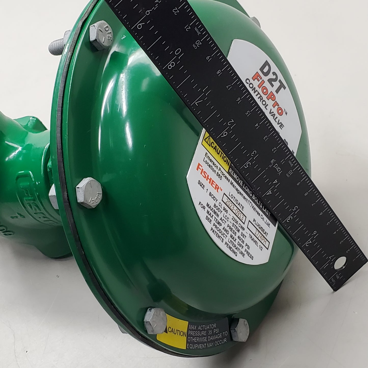 EMERSON FISHER, Control Valve, D2TFloPro, 10.25"x9.5", Green