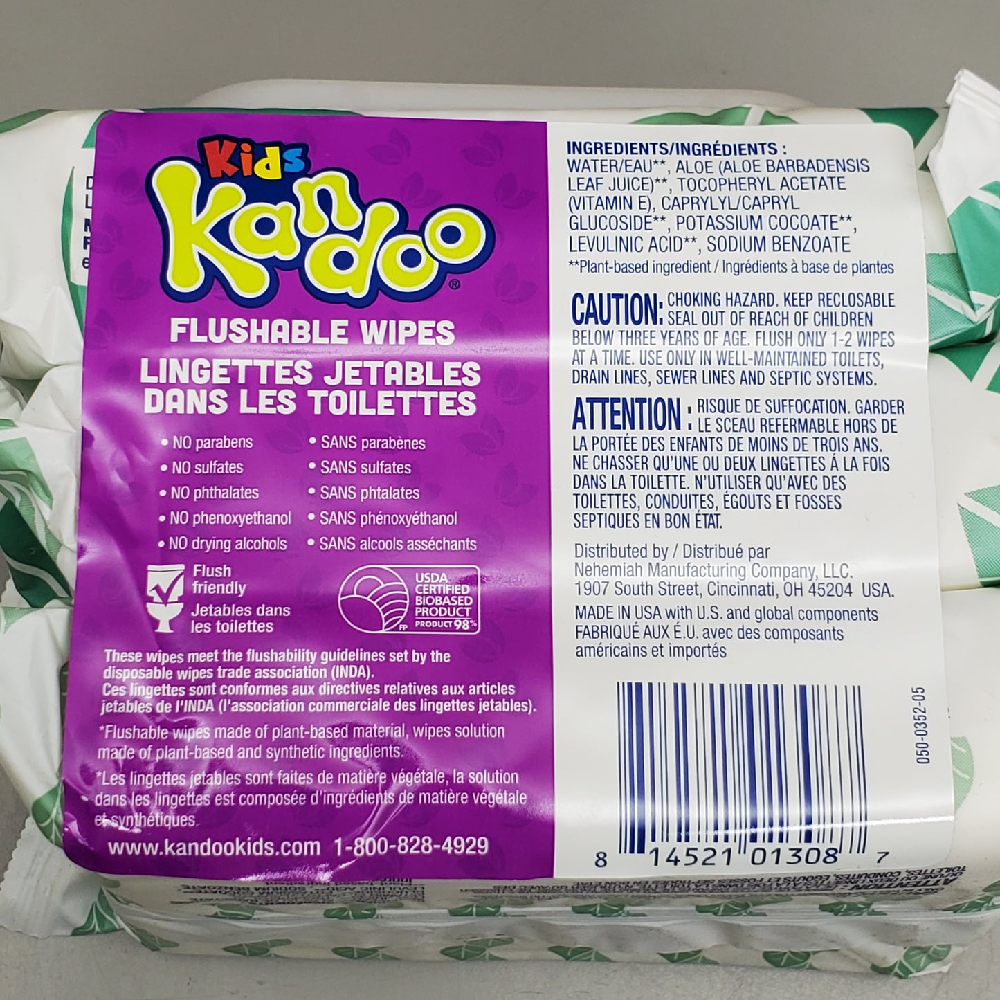 KANDOO KIDS Flushable Wipes 6x144 CT! Fragrance Free Hypoallergenic