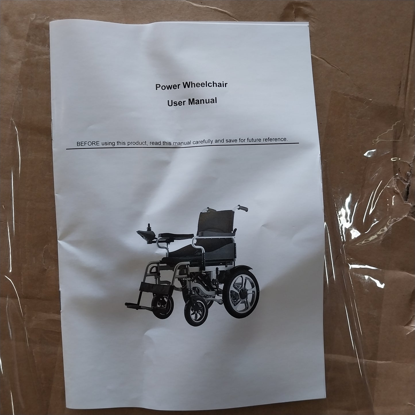 POWER WHEELCHAIR Battery-Powered w/ Joystick Silver & Black Sz 41"x 42"x 24" (New)