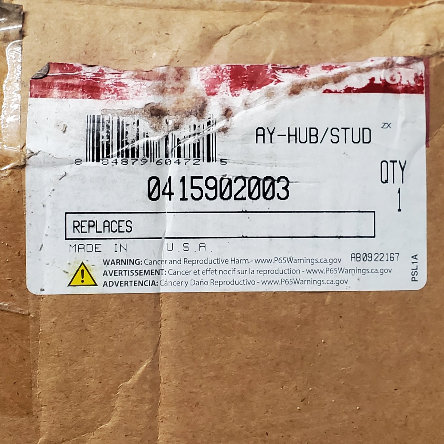 MERITOR GENUINE Hydraulic Brake Hub & Stud Assembly 0415902003