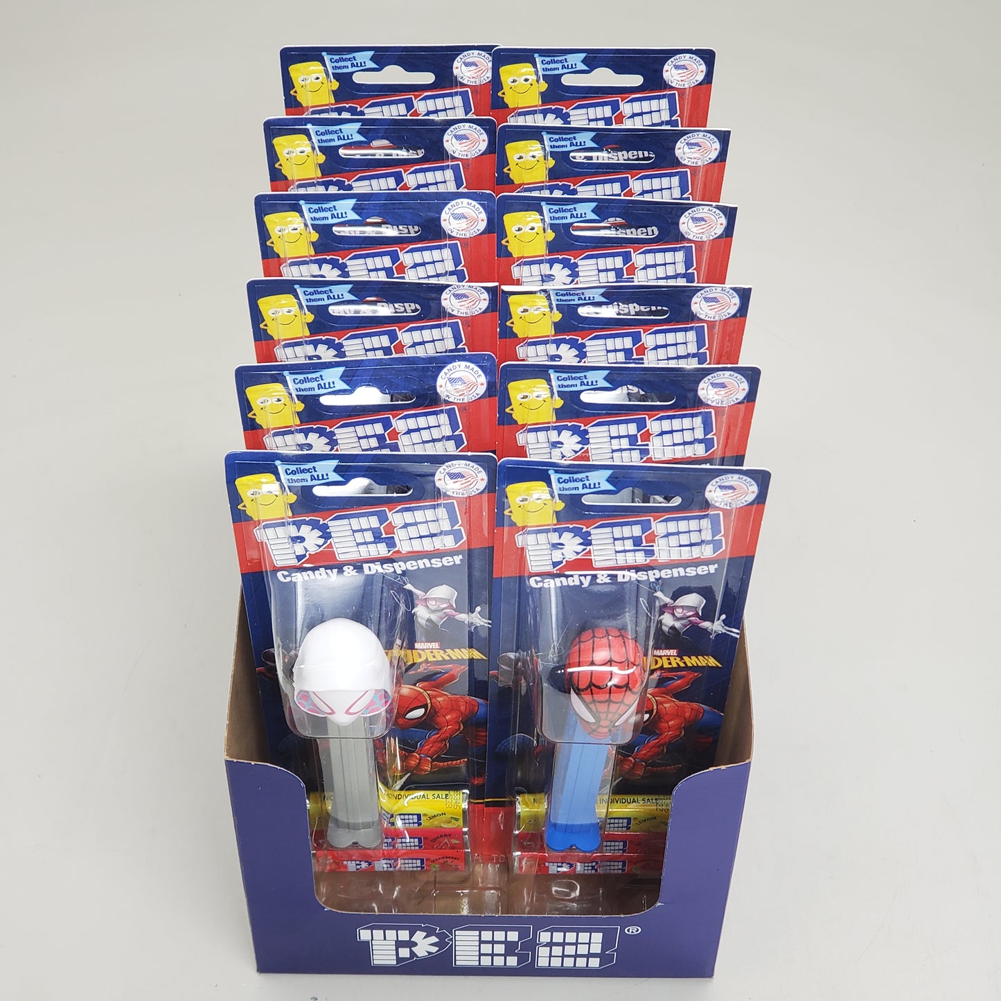 PEZ (12 PACK) Candy&Dispenser Variety of Spider-Man Characters BB 7/29 079116