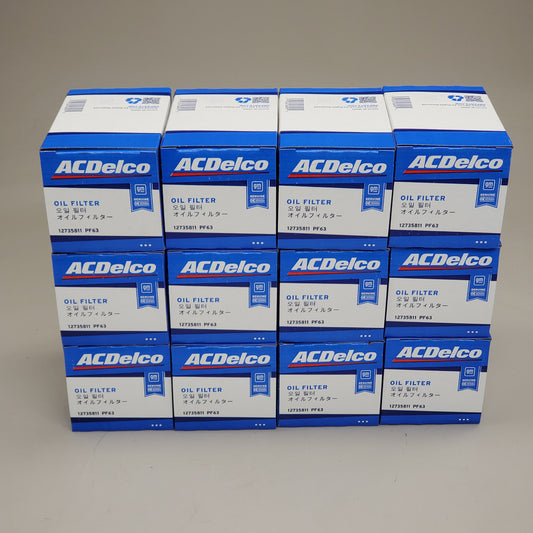 ACDELCO (12 PACK) Oil Filters 12735811 PF63 GM OE Genuine