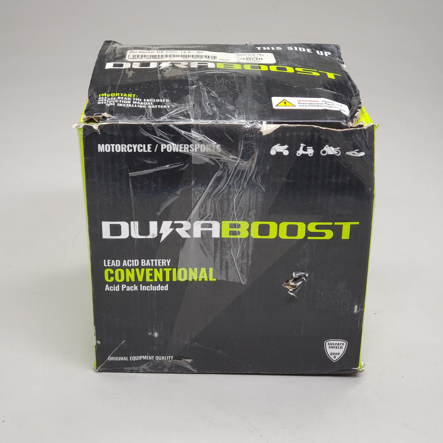 DURABOOST Lead Acid Battery Conventional Acid Pack Included DC14A-A2 254721