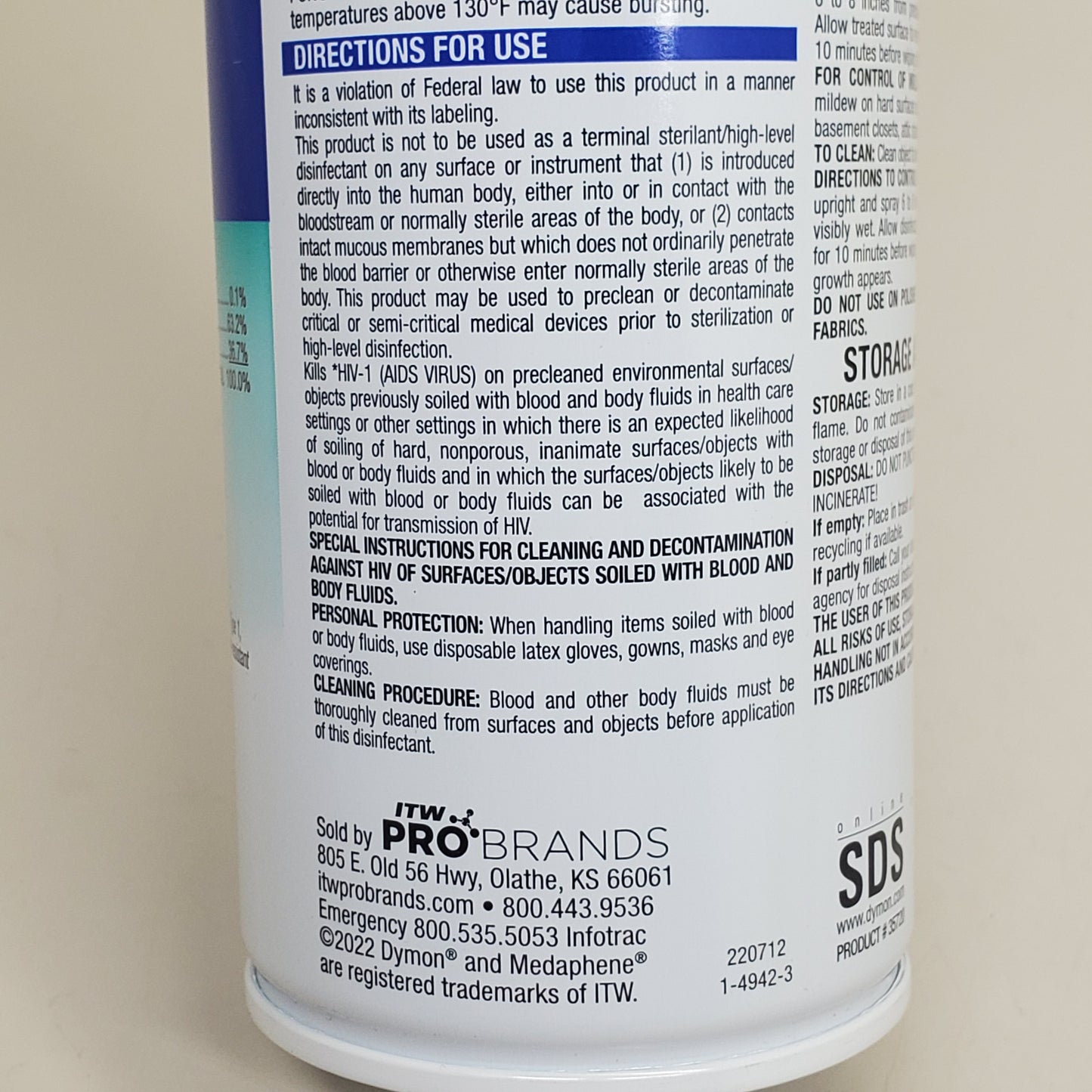 DYMON Medaphene Plus Disinfecting Spray 15.5 oz ITW Pro Brands 431-3420