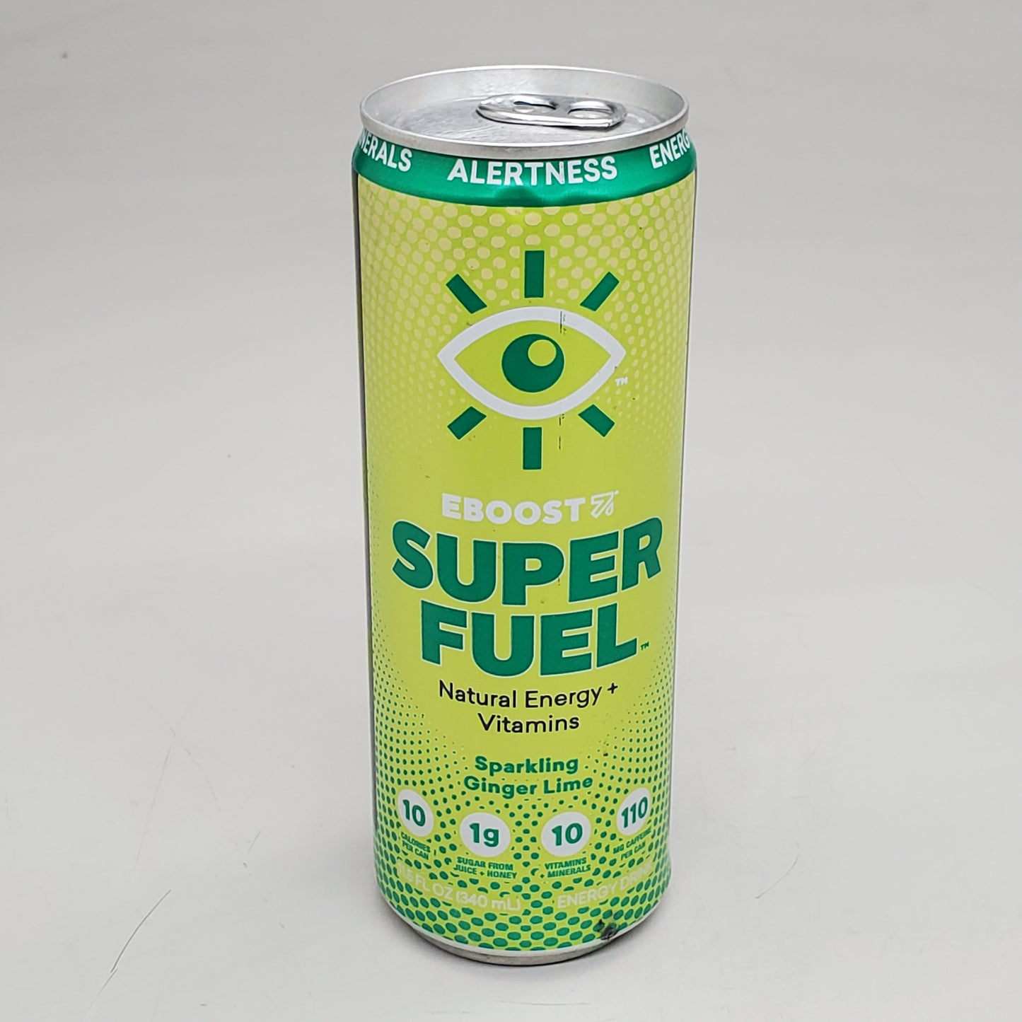 EBOOST 12PK! Super Fuel Energy Drinks Sparkling Ginger Lime 11.5 fl oz (5/25)