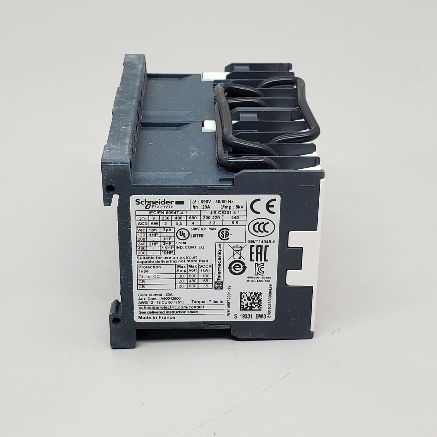 SCHNEIDER ELECTRIC Reversing Contactor TeSys 079123 LP5K1210BW3 (New Other)