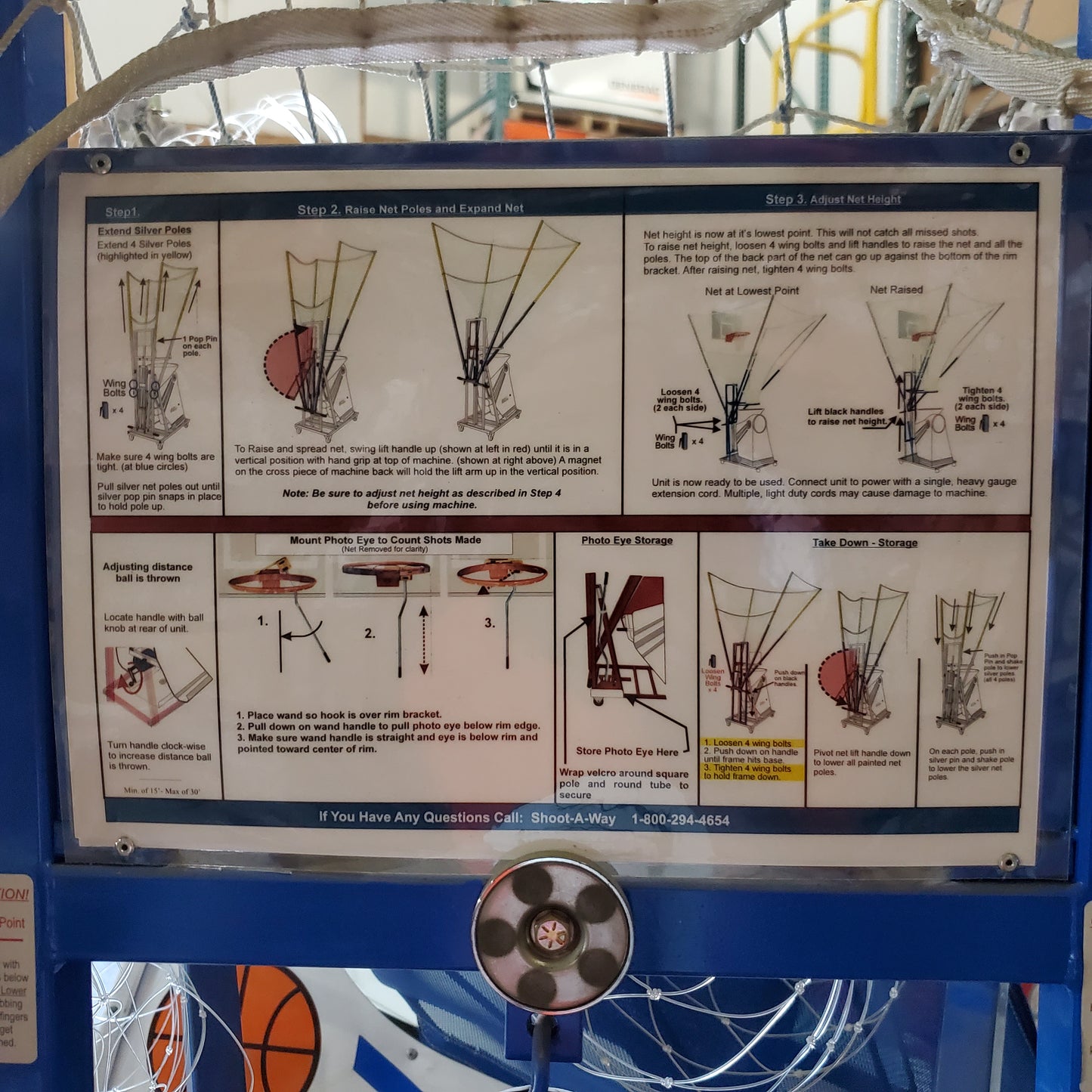 SHOOT-A-WAY THE GUN 4 Basketball Launcher 8000 Series (New Other)