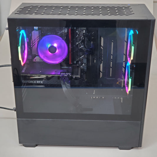 ZA@ CYBERPOWER PC C Series ET9401-4852 W/ i7 GeForce RTX 3060TI-O8GD6X 16GB DDR5 (Powers On / Display Would Not Turn On)