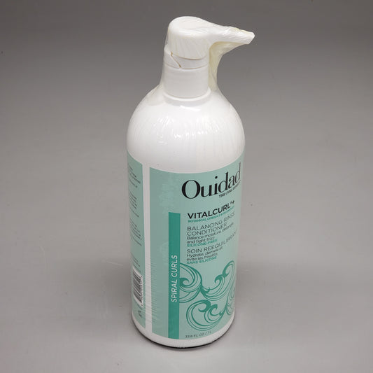 ZA@ OUIDAD Vitalcurl Balancing Rinse Conditioner 33.8 fl oz Detangle and Fight Frizz (Damaged Cap)