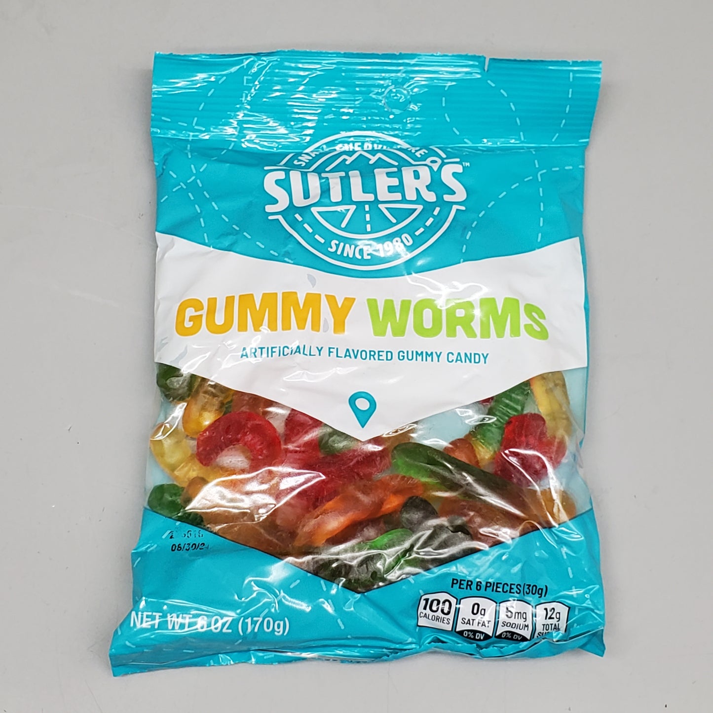 ZA@ SUTLERS Gummy Worms (12-PK) 6 oz Each Artificially Flavored Gummy Candy Exp 8/24