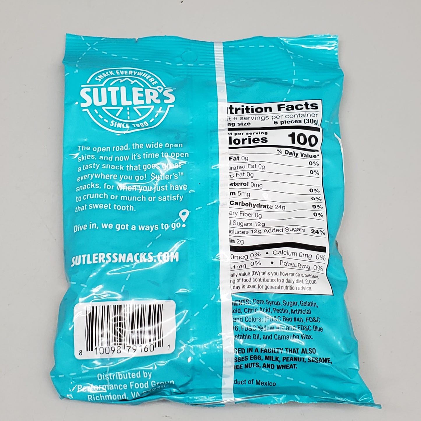 ZA@ SUTLERS Gummy Worms (12-PK) 6 oz Each Artificially Flavored Gummy Candy Exp 8/24