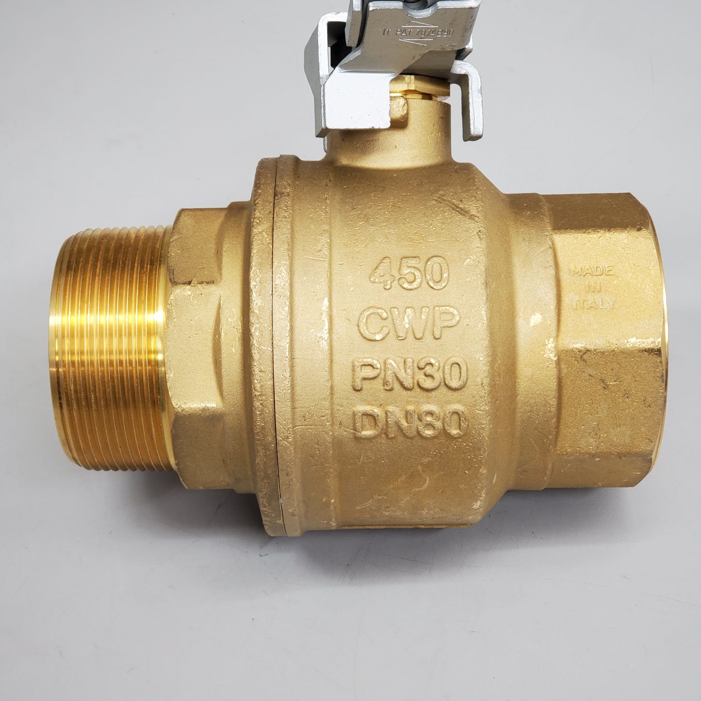 RUB INC Brass Ball Valve 3" Male - Female Full Port CW617N (New Open Box)