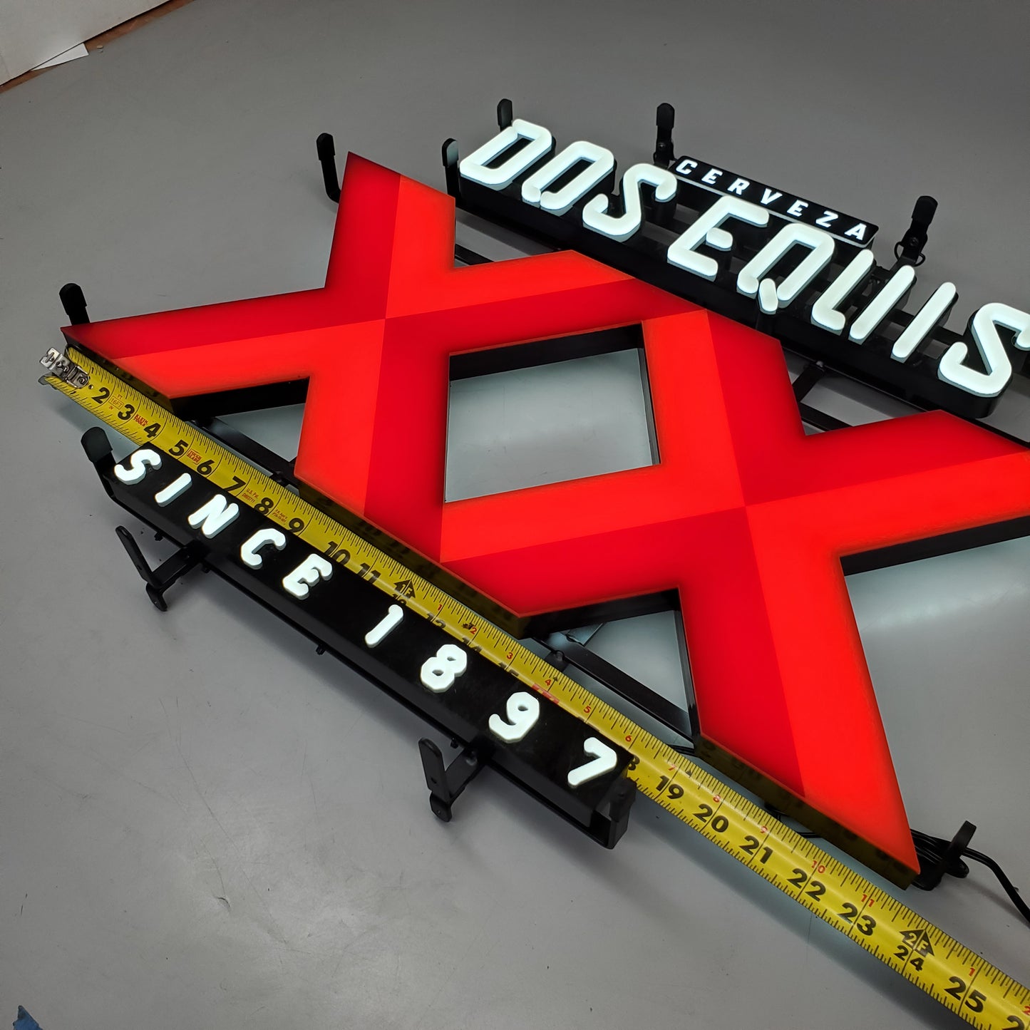 DEKKERS Stock LED Sign Cervez Dos Equis XX Since 1897 21"x24" DE221246