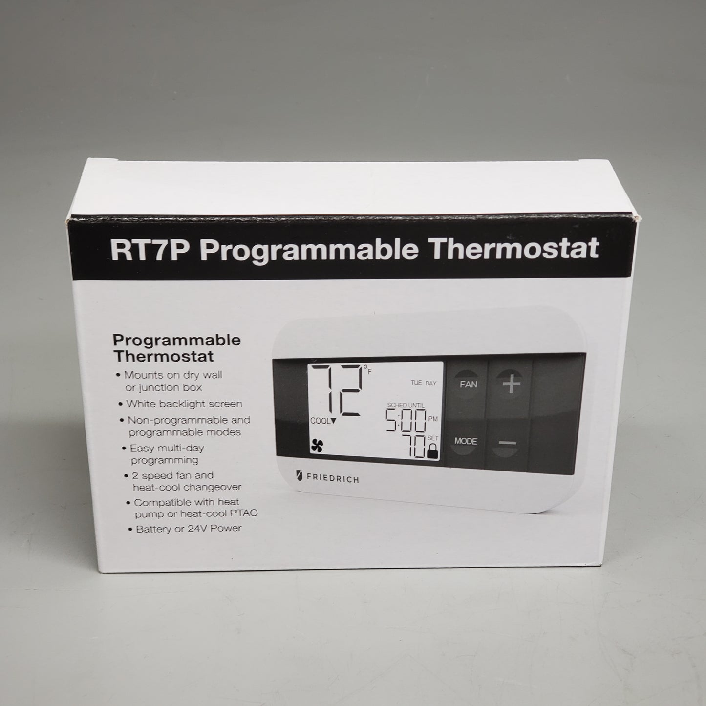 FRIEDRICH Digital Programmable Wall Thermostat RT7P