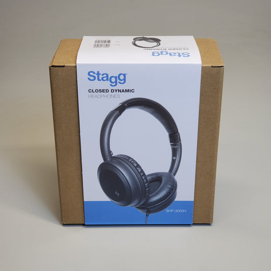 STAGG Closed Dynamic Headphones Over Ear Corded Black SHP-3000H