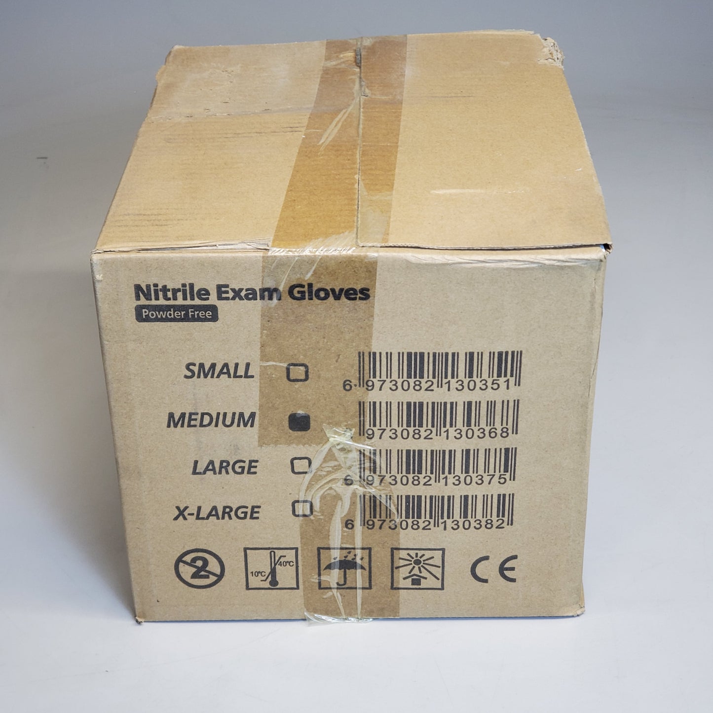 ZA@ HUAYUAN (10 Pack 1000 Gloves) Nitrile Exam Gloves SZ M Powder Free E