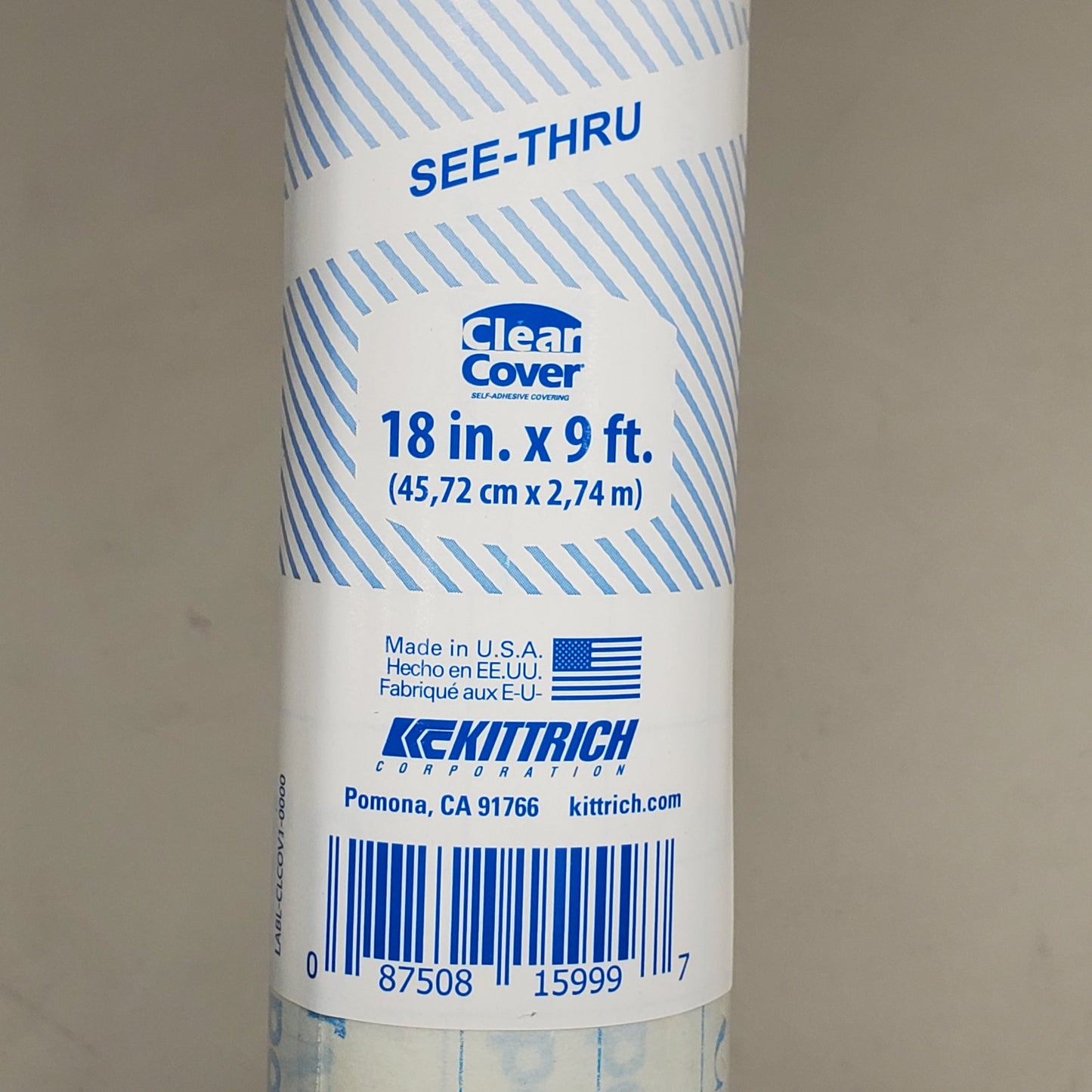 ZA@ KITTRICH CORP (60 Rolls) Clear Cover Matte Self-Adhesive Covering 18"x9' C