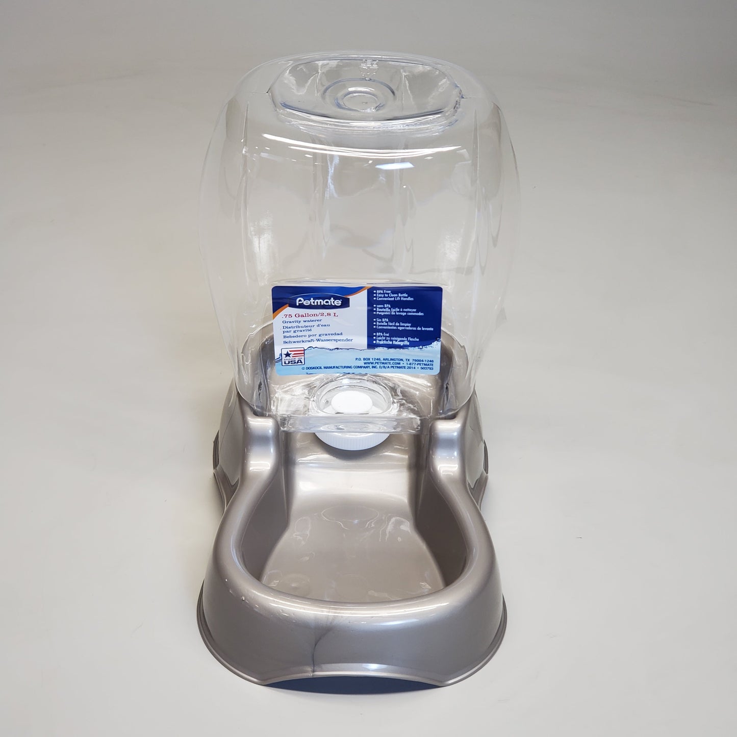 ZA@ PETMATE Cafe Gravity Waterer .75 Gallon 533027 24425 A