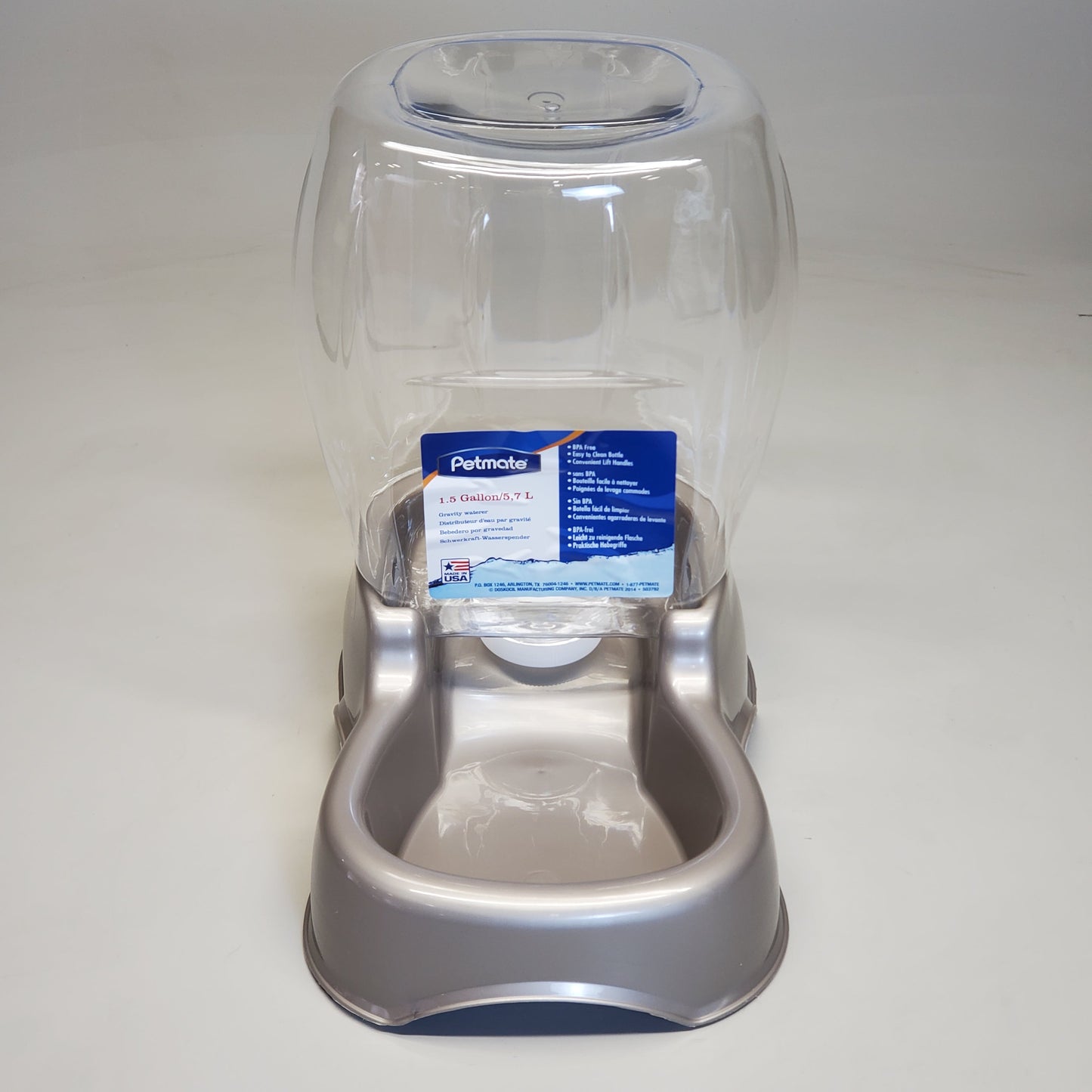 ZA@ PETMATE Cafe Gravity Waterer 1.5 Gallon 533024 24415 B